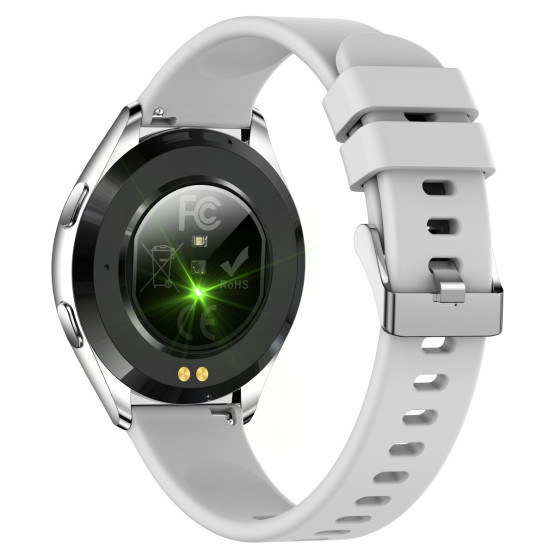 Смарт-годинник Smart Love Pro Silver Rubber, 2 ремінці розумний годинник UWatch #9596
