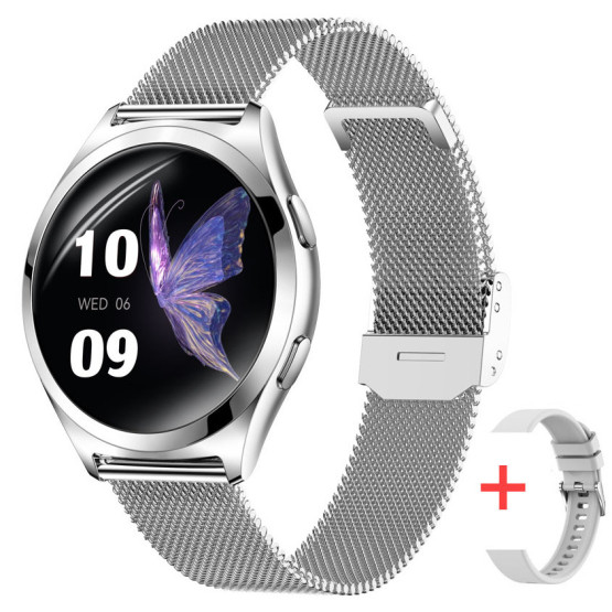 Смарт-годинник Smart Love Pro Silver Steel, 2 ремінці розумний годинник UWatch