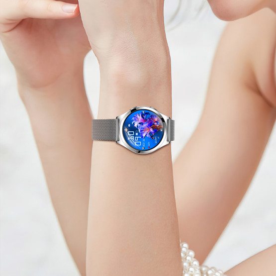 Смарт-годинник Smart Love Pro Silver Steel, 2 ремінці розумний годинник UWatch #9579