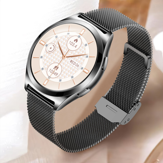 Смарт-годинник Smart Love Pro Silver Steel, 2 ремінці розумний годинник UWatch #9580
