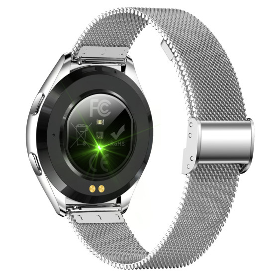 Смарт-годинник Smart Love Pro Silver Steel, 2 ремінці розумний годинник UWatch #9581