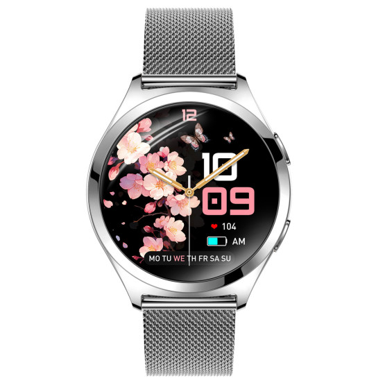Смарт-годинник Smart Love Pro Silver Steel, 2 ремінці розумний годинник UWatch #9570