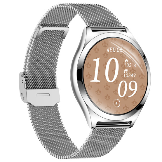 Смарт-годинник Smart Love Pro Silver Steel, 2 ремінці розумний годинник UWatch #9571