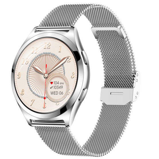Смарт-годинник Smart Love Pro Silver Steel, 2 ремінці розумний годинник UWatch #9575