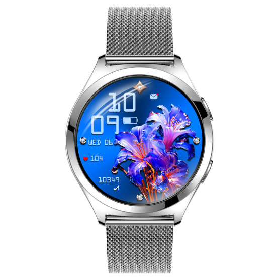 Смарт-годинник Smart Love Pro Silver Steel, 2 ремінці розумний годинник UWatch #9576