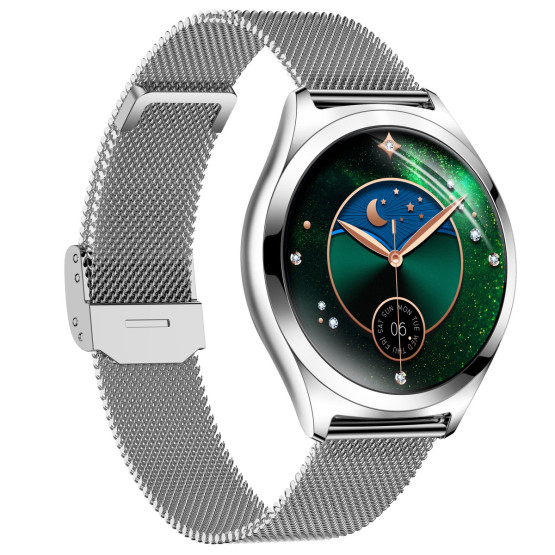 Смарт-годинник Smart Love Pro Silver Steel, 2 ремінці розумний годинник UWatch #9577