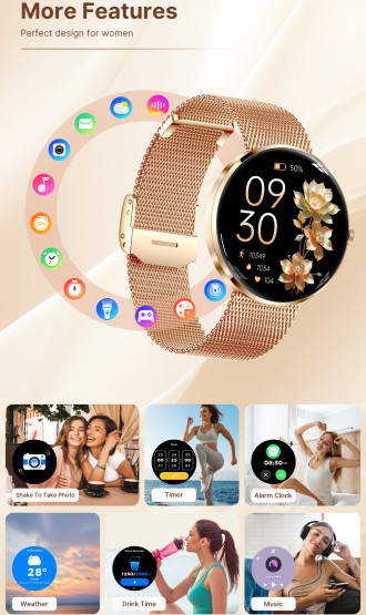 Смарт-годинник Smart Luna Black UWatch 2 ремінці #12747