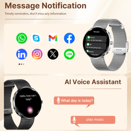 Смарт-годинник Smart Luna Black UWatch 2 ремінці #12743