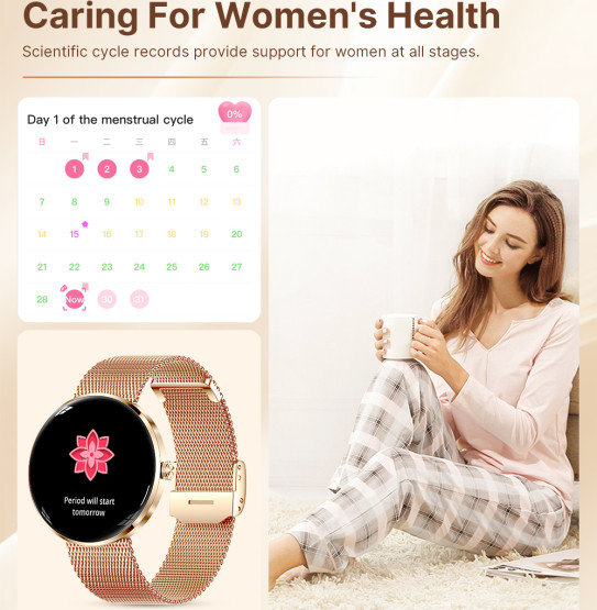Смарт-годинник Smart Luna Cherry Rubber 3 ремінці розумний годинник UWatch #13421