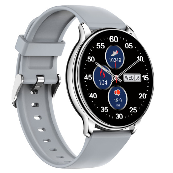 Смарт-годинник Smart Melisia Silver Rubber 2 ремінці розумний годинник UWatch з пульсометром #9900