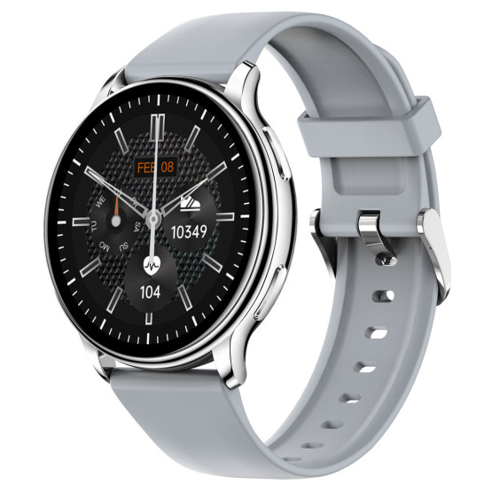 Смарт-годинник Smart Melisia Silver Rubber 2 ремінці розумний годинник UWatch з пульсометром #9905