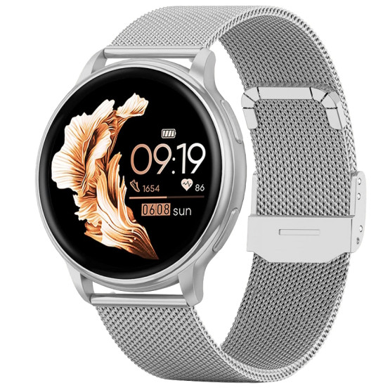 Смарт-годинник Smart Melisia Silver Steel 2 ремінці розумний годинник UWatch з пульсометром #9887