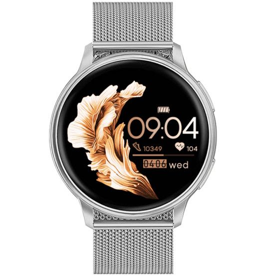 Смарт-годинник Smart Melisia Silver Steel 2 ремінці розумний годинник UWatch з пульсометром #9888