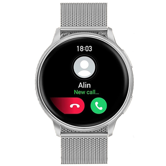 Смарт-годинник Smart Melisia Silver Steel 2 ремінці розумний годинник UWatch з пульсометром #9889