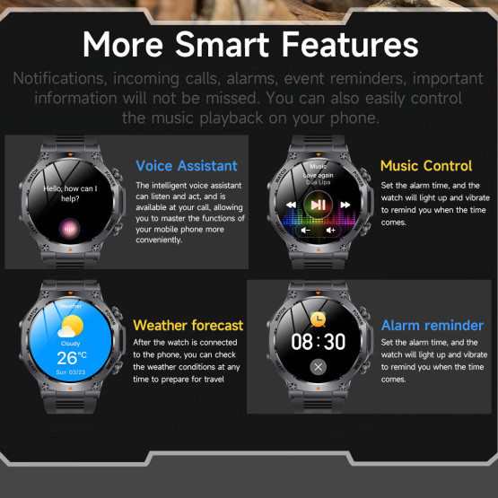 Смарт-годинник Smart Mevaden Ultra Rubber 2 ремінці розумний годинник UWatch #10123