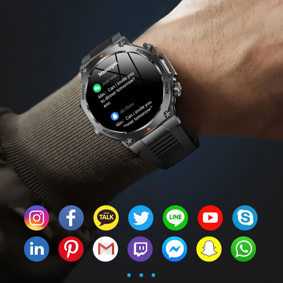 Смарт-годинник Smart Mevaden Ultra Rubber 2 ремінці розумний годинник UWatch #10129