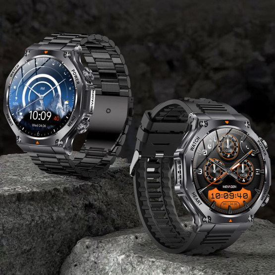 Смарт-годинник Smart Mevaden Ultra Rubber 2 ремінці розумний годинник UWatch #10138