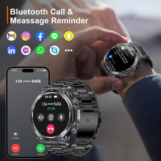 Смарт-годинник Smart Mevaden Ultra Rubber 2 ремінці розумний годинник UWatch #10111