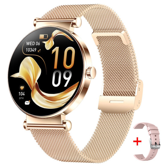 Жіночий розумний годинник Smart Miami Steel Gold від UWatch - 2 ремінці, крокомір, лічильник калорій