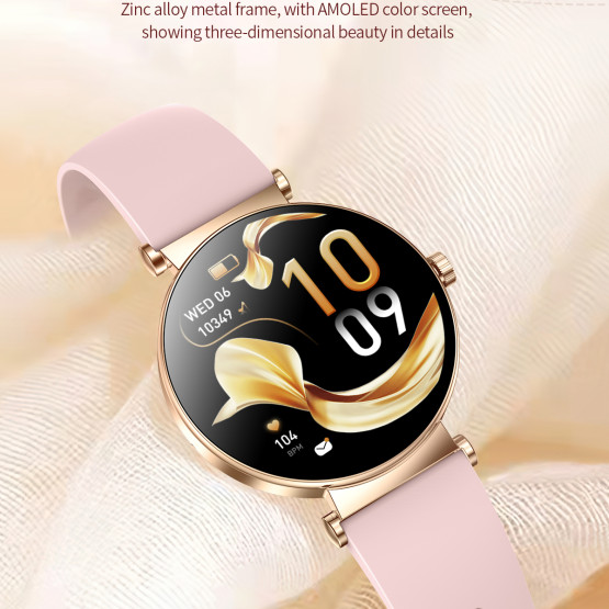 Жіночий розумний годинник Smart Miami Steel Gold від UWatch - 2 ремінці, крокомір, лічильник калорій #10495