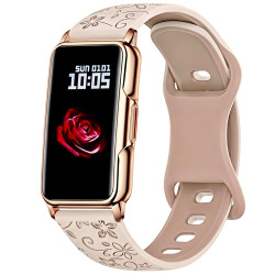 смарт-годинник uwatch smart mioband nano+ beige flower 3 ремінці