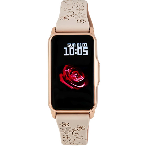 Смарт-годинник UWatch Smart Mioband Nano+ Beige Flower 3 ремінці #13879