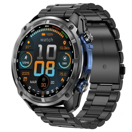 Смарт-годинник Smart Navigation Pro Steel Black з GPS 3 ремінці