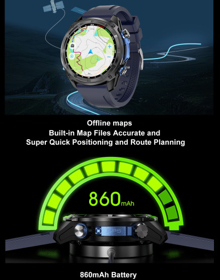Смарт-годинник Smart Navigation Pro Steel Black з GPS 3 ремінці #13265