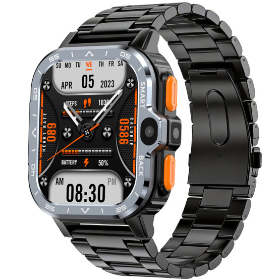 Смарт-годинник UWatch Smart Nova Sim Steel Black 2 ремінці