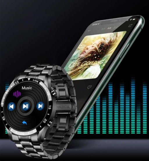 Смарт-годинник Smart Power Nano Black розумний годинник Lige #5984