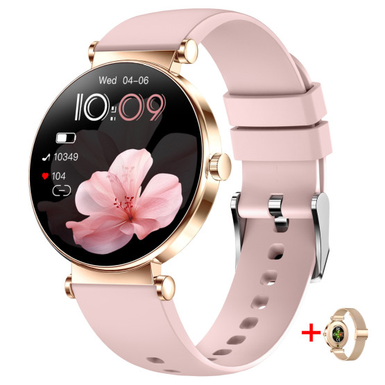 Смарт-годинник Smart Princess Rubber Pink 2 ремінці - жіночий розумний годинник UWatch