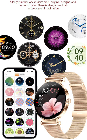 Смарт-годинник Smart Princess Rubber Pink 2 ремінці - жіночий розумний годинник UWatch #10526