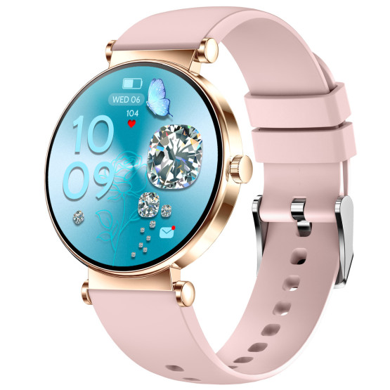 Смарт-годинник Smart Princess Rubber Pink 2 ремінці - жіночий розумний годинник UWatch #10518