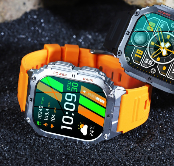 Смарт-годинник Smart Respect X Orange з компасом розумний годинник UWatch #6526