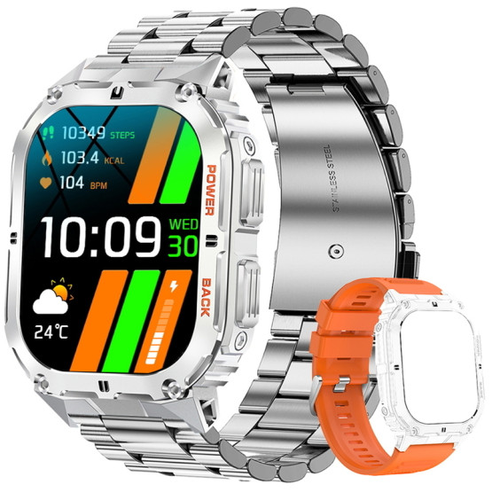 Смарт-годинник Smart Respect X Silver з компасом розумний годинник UWatch