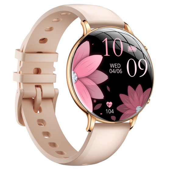 Смарт-годинник UWatch Smart Rose Steel з ліхтариком 2 ремінці #13770