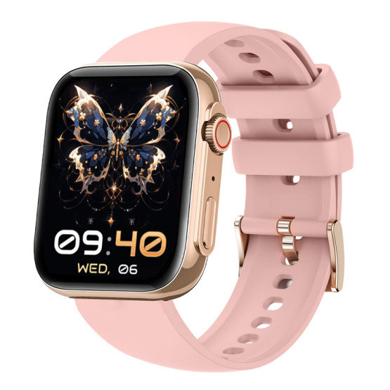 Смарт-годинник Smart Sensation Pink, 2 ремінці розумний годинник UWatch #6559