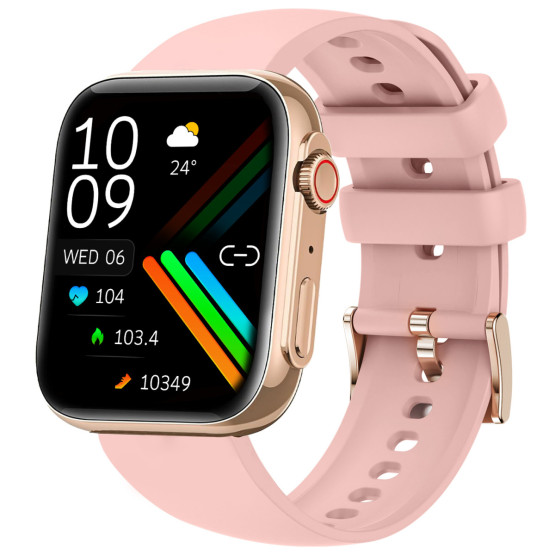 Смарт-годинник Smart Sensation Pink, 2 ремінці розумний годинник UWatch #6569