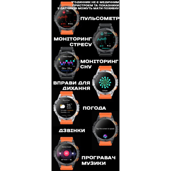 Смарт-годинник Smart Sim Technology NFC розумний годинник з пульсометром #11311