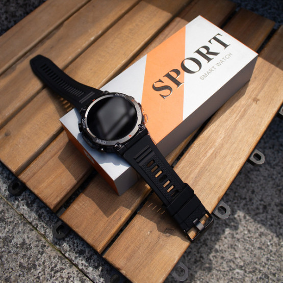 Смарт-годинник Smart Storm Black розумний годинник UWatch #6110