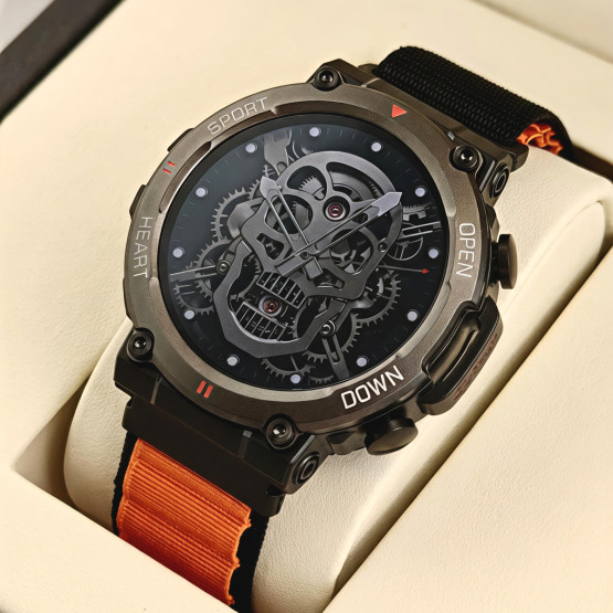 Смарт-годинник Smart Storm Cyber Orange 2 ремінці розумний годинник UWatch #12303