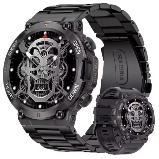 Смарт-годинник Smart Storm Steel 2 ремінці розумний годинник UWatch #11917