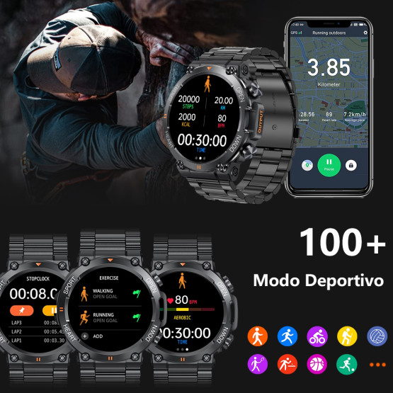 Смарт-годинник Smart Storm Steel 2 ремінці розумний годинник UWatch #6689
