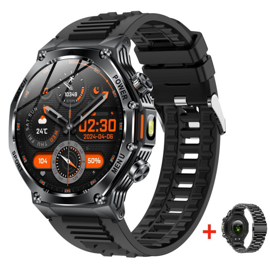 Смарт-годинник Smart Surf X Pro Black Rubber з компасом 2 ремінці розумний годинник UWatch