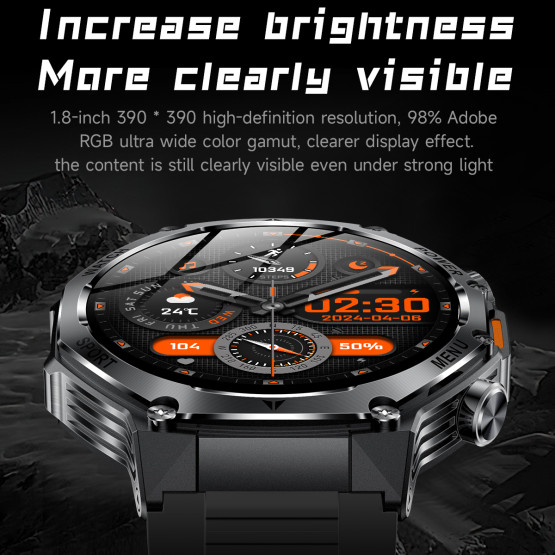 Смарт-годинник Smart Surf X Pro Black Rubber з компасом 2 ремінці розумний годинник UWatch #9949
