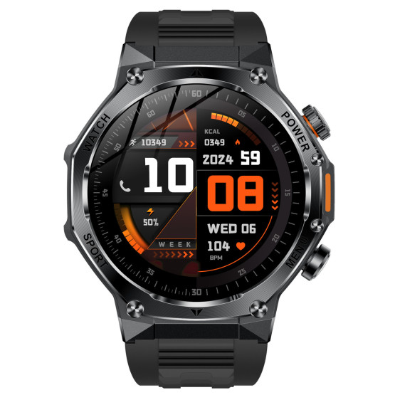 Смарт-годинник Smart Surf X Pro Black Rubber з компасом 2 ремінці розумний годинник UWatch #9933