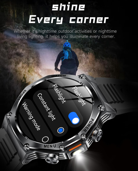 Смарт-годинник Smart Surf X Pro Black Rubber з компасом 2 ремінці розумний годинник UWatch #9954