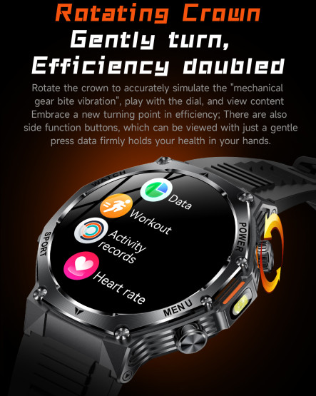Смарт-годинник Smart Surf X Pro Black Rubber з компасом 2 ремінці розумний годинник UWatch #9955