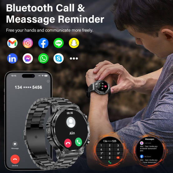 Смарт-годинник Smart Surf X Pro Black Rubber з компасом 2 ремінці розумний годинник UWatch #9936