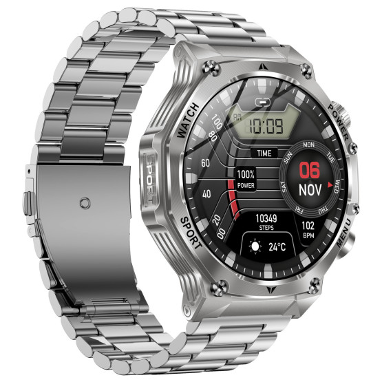 Смарт-годинник Smart Surf X Pro Steel, 2 ремінці розумний годинник UWatch #8429
